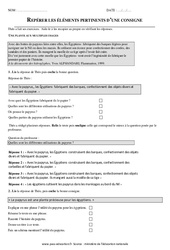 Repérer les éléments pertinents d'une consigne - Lecture - Cm2 - Cycle 3 - PDF à imprimer