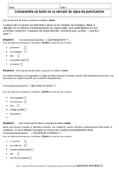 Comprendre un texte grâce à la ponctuation - Lecture - Cm2 - Cycle 3 - PDF à imprimer