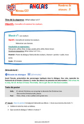 Couleurs - Ce2 - Anglais - The Vadrouille Family - My English Pass - PDF à imprimer