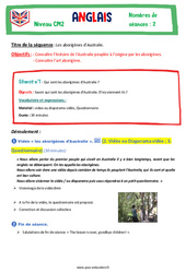 Aborigènes d’Australie - Cm2 - Anglais - The Vadrouille Family - My English Pass - PDF à imprimer