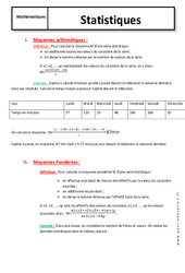 Statistiques - 4ème - Cours - PDF à imprimer