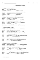 Présent - Futur - Passé composé – Cm1 - Cm2 – Révisions – Conjugaison – Cycle 3 - PDF à imprimer