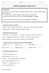 Transcrire le son j – ill - y – Ce2 - Exercices corrigés - PDF à imprimer