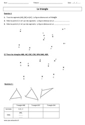 Triangles – Ce2 – Exercices – Géométrie – Cycle 3 - PDF à imprimer