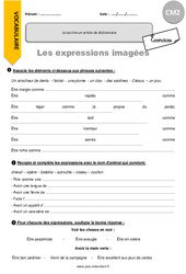 Je comprends des expressions imagées - CM2 - Exercices  - PDF à imprimer
