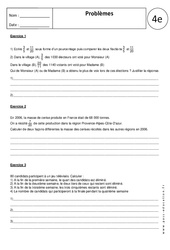  Problèmes - 4ème – Exercices corrigés – Nombres relatifs en écriture fractionnaire 