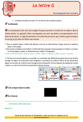 Lettre G - CE2  - Soutien scolaire - Aide aux devoirs - PDF à imprimer