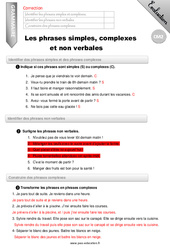 Les phrases simples et les phrases complexes - CM2 - Evaluation - Bilan - PDF à imprimer
