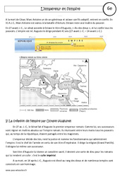 L'empereur et l'empire – 6ème – Cours – Rome - PDF à imprimer