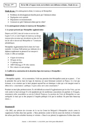 Le tramway de Montpellier - Etude de cas - 3ème - La France - PDF à imprimer